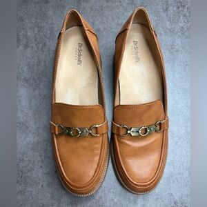 Dr. Scholl’s Rate Up Bit Loafer | Tan Block Heel | Size 10